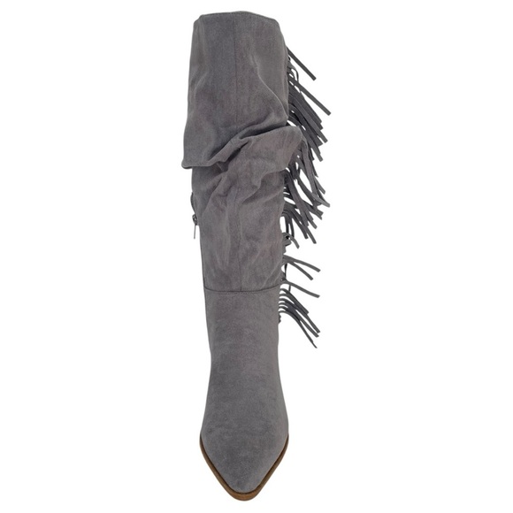 Journee Collection Hartly Grey Extra Wide Calf Womens Mid-Calf Boots Size 8.5M - Picture 6 of 11